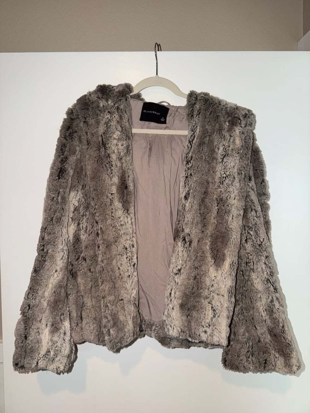 Olivaceous Faux Fur Coat
